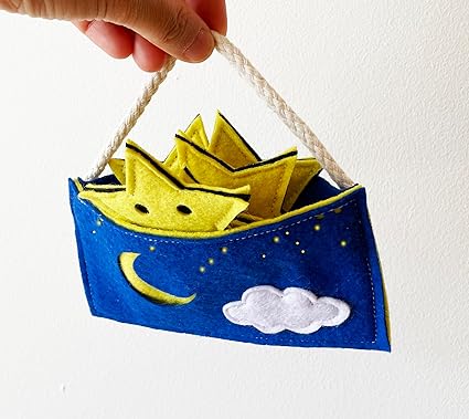 Nursery Rhyme "Twinkle Twinkle Little Star" Finger Puppet with Numbers 1-5 at the back – Fun and Educational Counting Toy for Toddlers and Preschoolers…