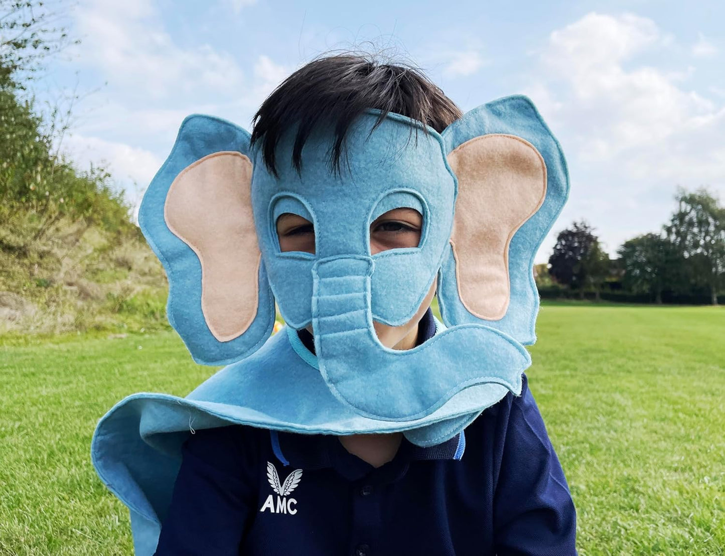 ZAC HOME World book day Kids Elephant Costume Set - Elephant Mask and Cape for Toddlers - Cute Animal Dress-Up Kit for Parties and Playtime for Age 3-12