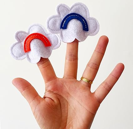 Nursery 'I Can Sing a Rainbow' Finger Puppet with Numbers 1-10 – Educational Counting & Color Learning Toy for Toddlers and Preschoolers