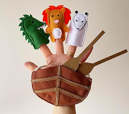 Row Row Row Your Boat Nursery Rhyme Finger Puppet
