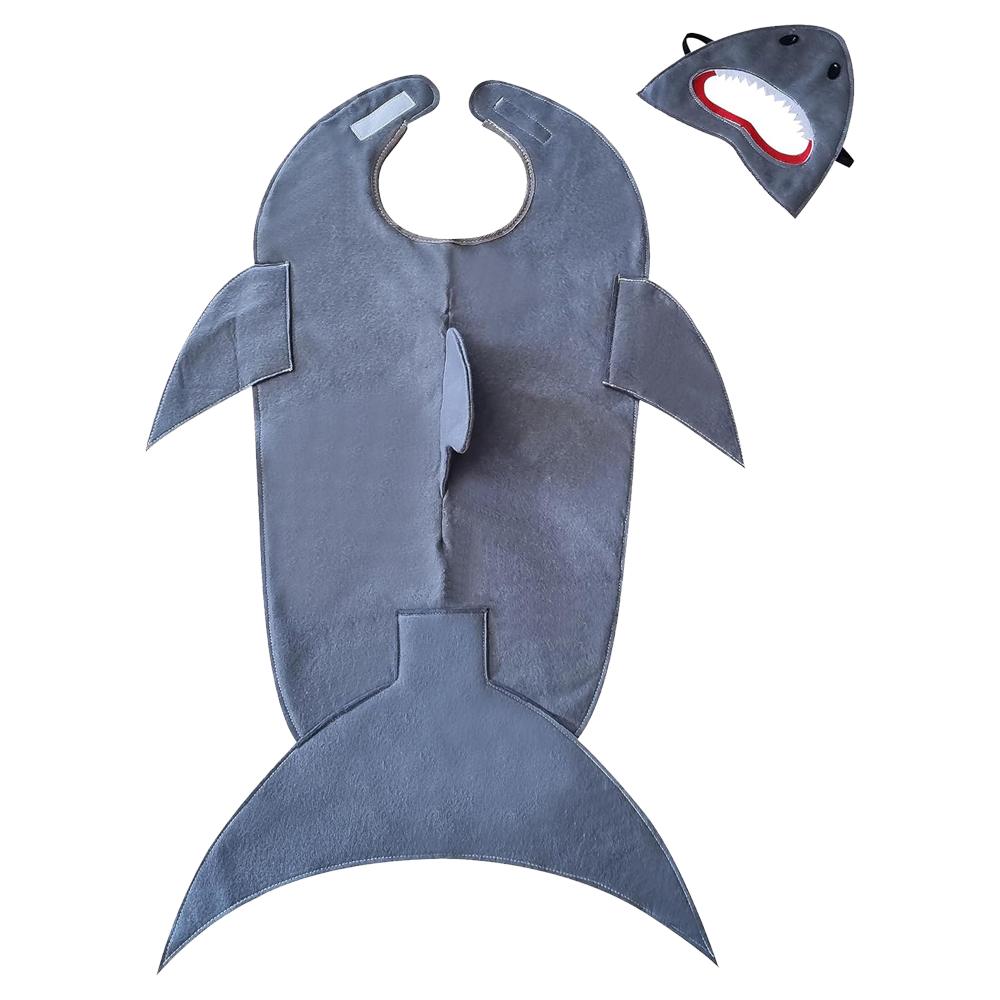 ZAC HOME World Book Day Costume Shark Costume for 3-12 year