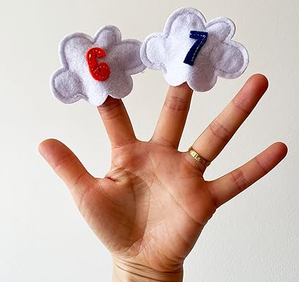 Nursery 'I Can Sing a Rainbow' Finger Puppet with Numbers 1-10 – Educational Counting & Color Learning Toy for Toddlers and Preschoolers