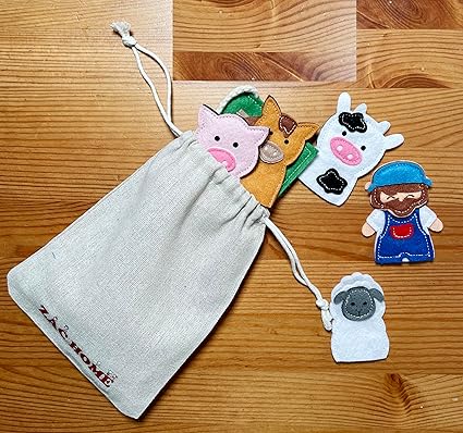 Old MacDonald Had A Farm Nursery Rhyme Finger Puppet Farm Animal Finger Puppets for Kids