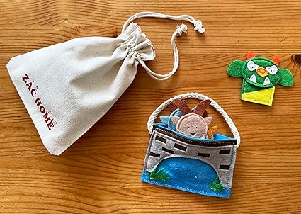 Children's Finger Puppets Set, Billy Goat Gruff Finger Puppets Set for Kids