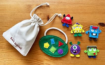 Square, Rectangle, Circle, Triangle, Pentagon 5 Shapes Finger Puppet – Fun and Educational Toy for Toddlers and Preschoolers
