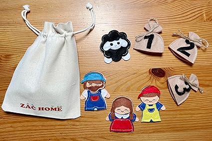 Baa Baa Black Sheep Nursery Rhyme Sing Along Finger Puppet Set
