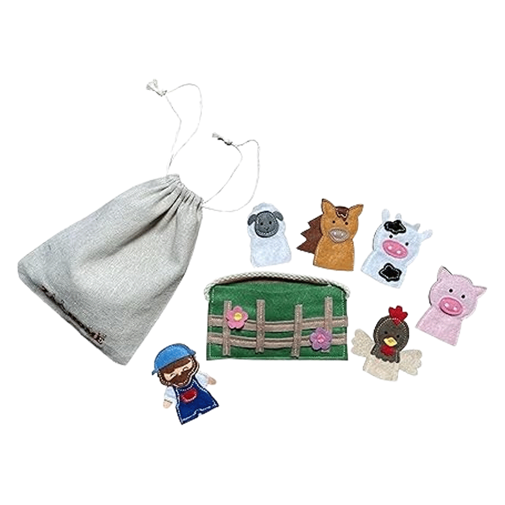 Old MacDonald Had A Farm Nursery Rhyme Finger Puppet Farm Animal Finger Puppets for Kids