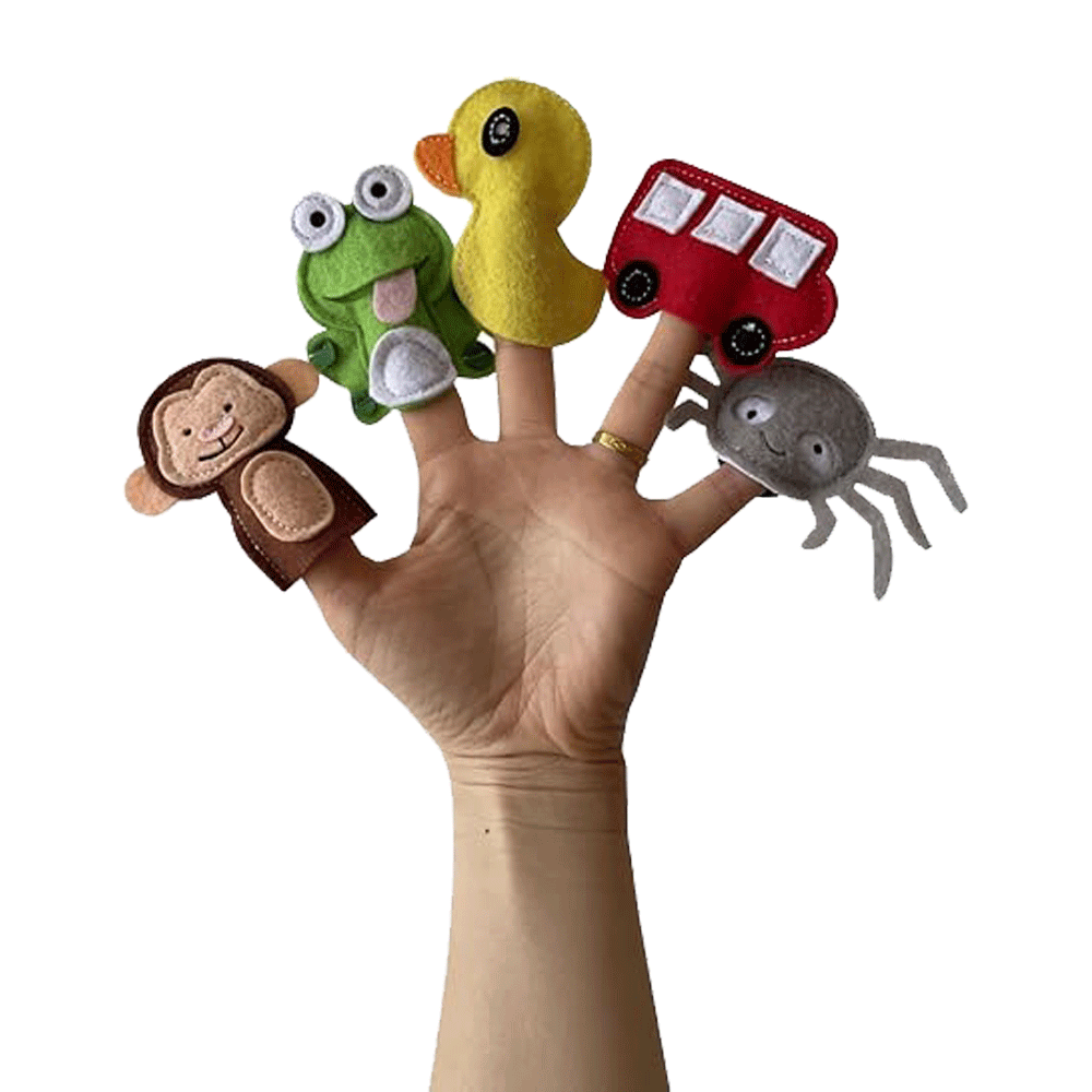 Nursery Rhyme Finger Puppet Set - Set of 10 including 10 Nursery Rhymes Lyris Collection