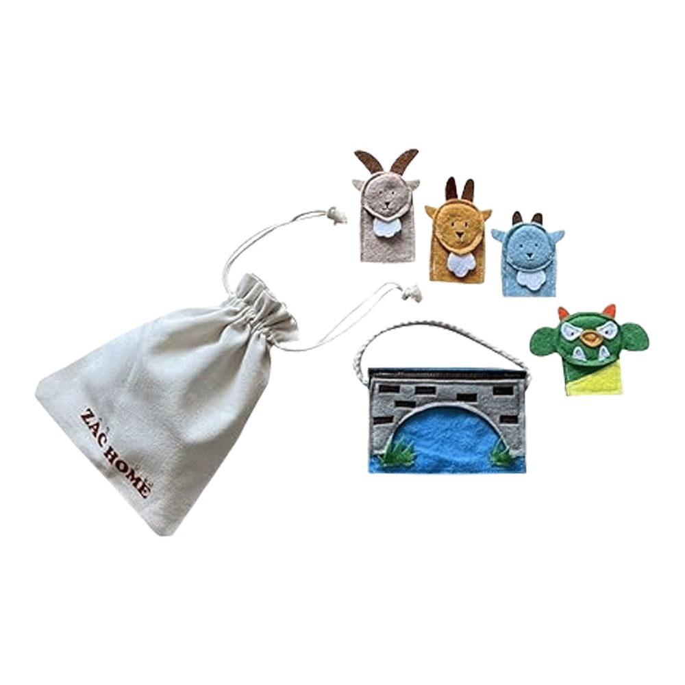 Children's Finger Puppets Set, Billy Goat Gruff Finger Puppets Set for Kids