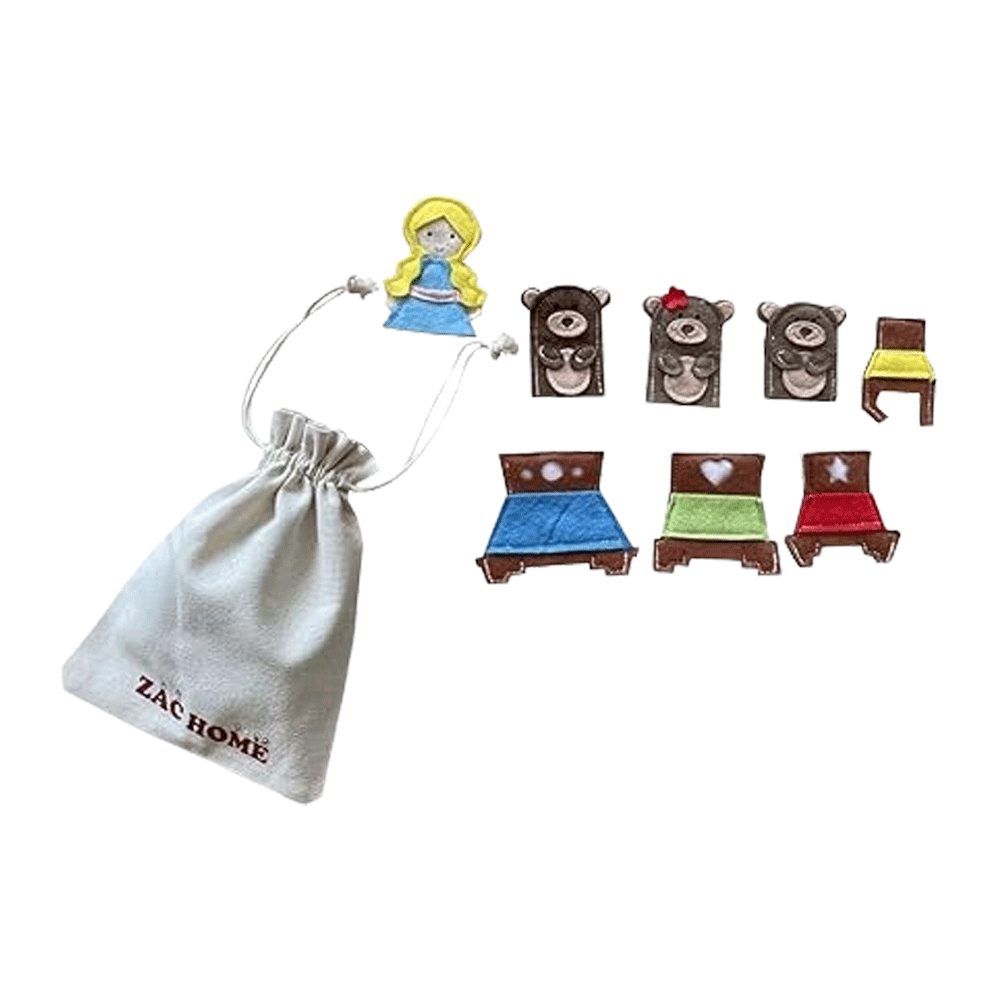 Children's Storytelling Finger Puppet Set Goldilocks and the Three Bears Story