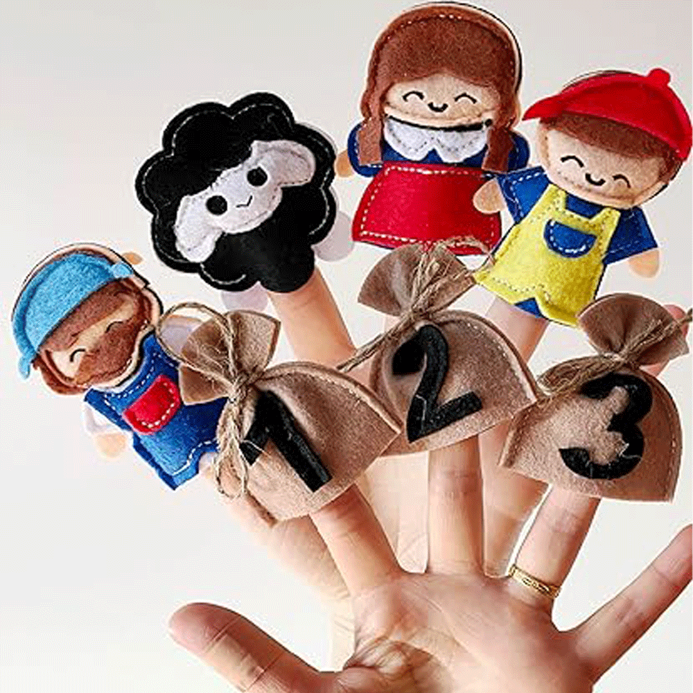 Baa Baa Black Sheep Nursery Rhyme Sing Along Finger Puppet Set