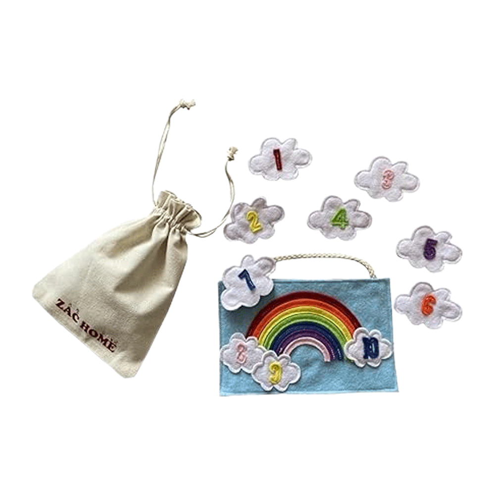 Nursery 'I Can Sing a Rainbow' Finger Puppet with Numbers 1-10 – Educational Counting & Color Learning Toy for Toddlers and Preschoolers