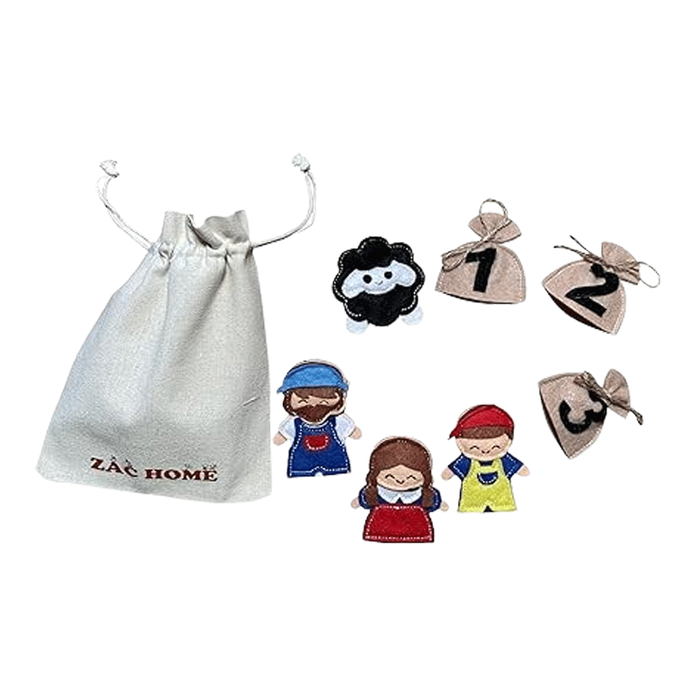 Baa Baa Black Sheep Nursery Rhyme Sing Along Finger Puppet Set
