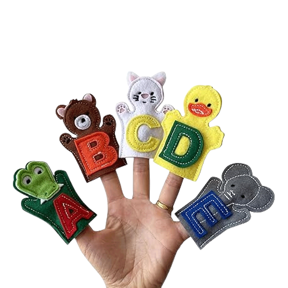 26 Alphabet Finger Puppets Set for Toddlers, Preschoolers, Kindergarten Children