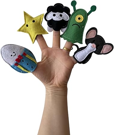 Nursery Rhyme Finger Puppet Set - Set of 10 including 10 Nursery Rhymes Lyris Collection
