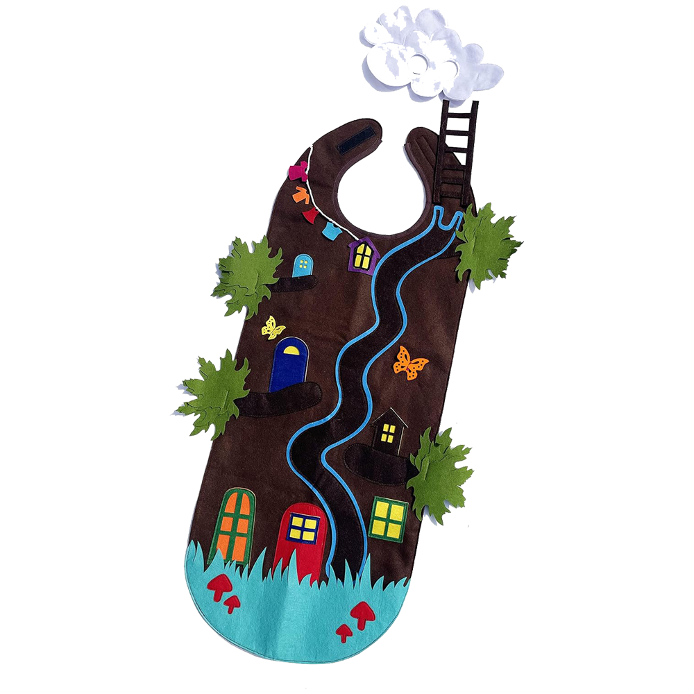 ZAC HOME World Book Day Treehouse Dress Up Costume Faraway Tree, Enchanted Wood For age 3-12 Easy to put on and take off