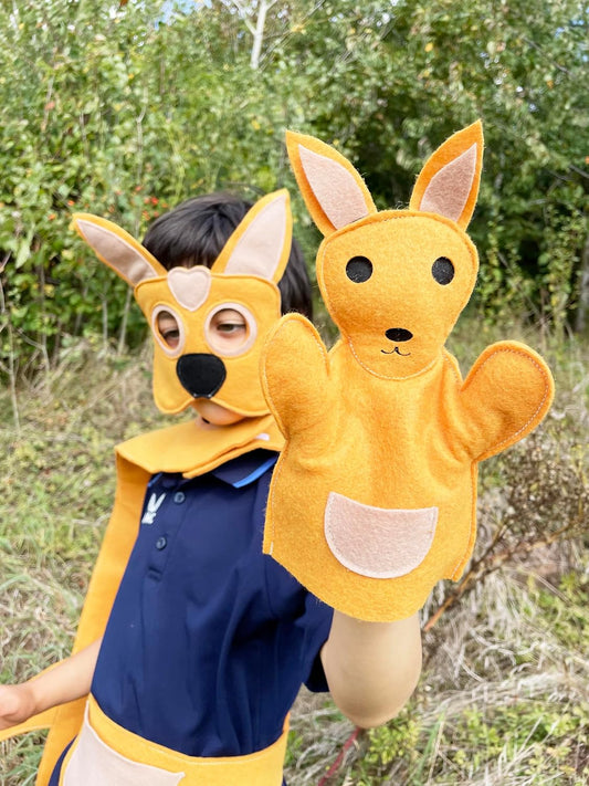 ZAC HOME World Book Day Kangaroo Costume Cape Set with Hand Puppet