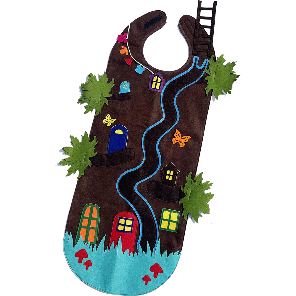 ZAC HOME World Book Day Treehouse Dress Up Costume Faraway Tree, Enchanted Wood For age 3-12 Easy to put on and take off