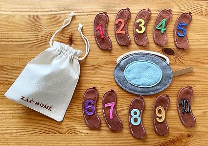 Nursery Rhyme "10 Fat Sausages" Finger Puppet with Numbers 1-10 – Fun and Educational Counting Toy for Toddlers and Preschoolers