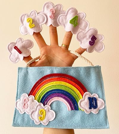 Finger Puppet Using Number Nursery 'I Can Sing a Rainbow' Finger Puppet with Numbers 1-10 – Educa ...