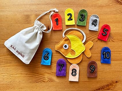 1,2,3,4,5 Once I Caught A Fish Alive! Number Counting Finger Puppet Set for Kids