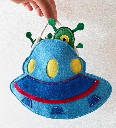 5 Little Men in the Flying Saucer Nursery Rhyme Storytelling Educational Finger Puppet