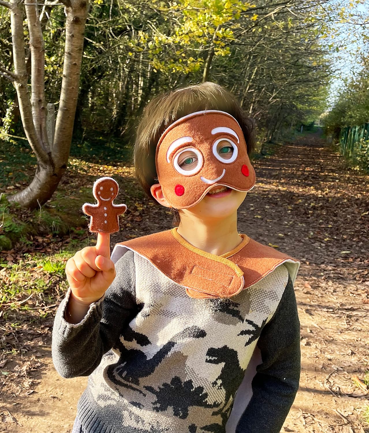 ZAC HOME World Book Day Ginger Bread Man Costume for 3-12 year old