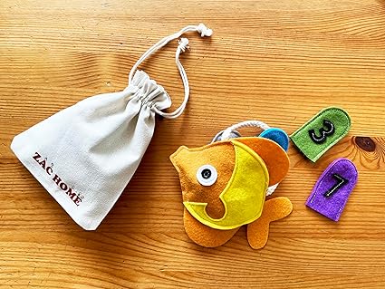 1,2,3,4,5 Once I Caught A Fish Alive! Number Counting Finger Puppet Set for Kids