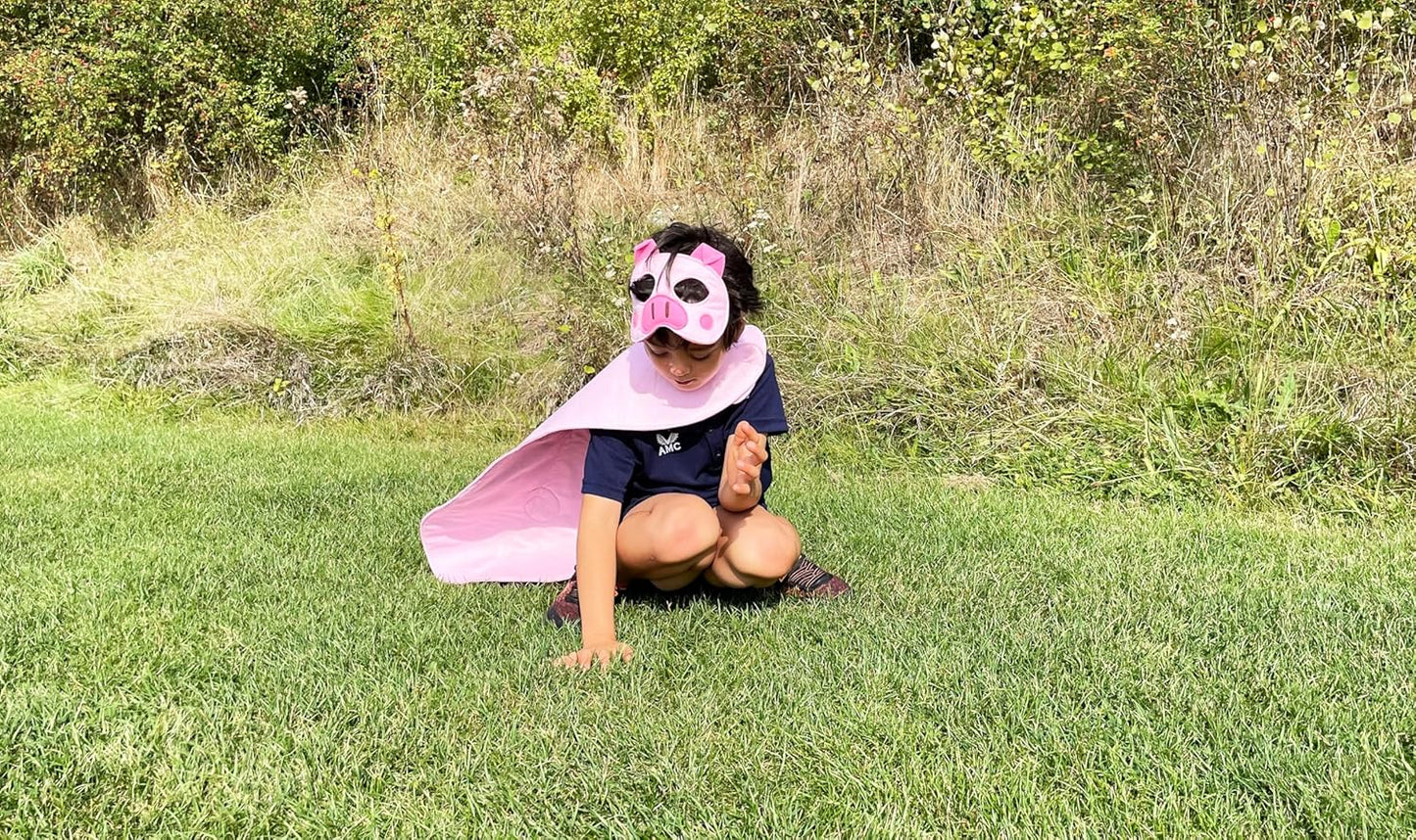 ZAC HOME World Book Day Animal Costume Piggy Pig Costume Dress Up Outfit for Age 3-12