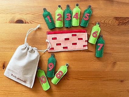 10 Green Bottle Nursery Rhyme Finger Puppet