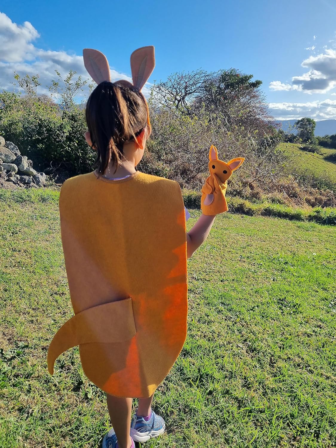 ZAC HOME World Book Day Kangaroo Costume Cape Set with Hand Puppet