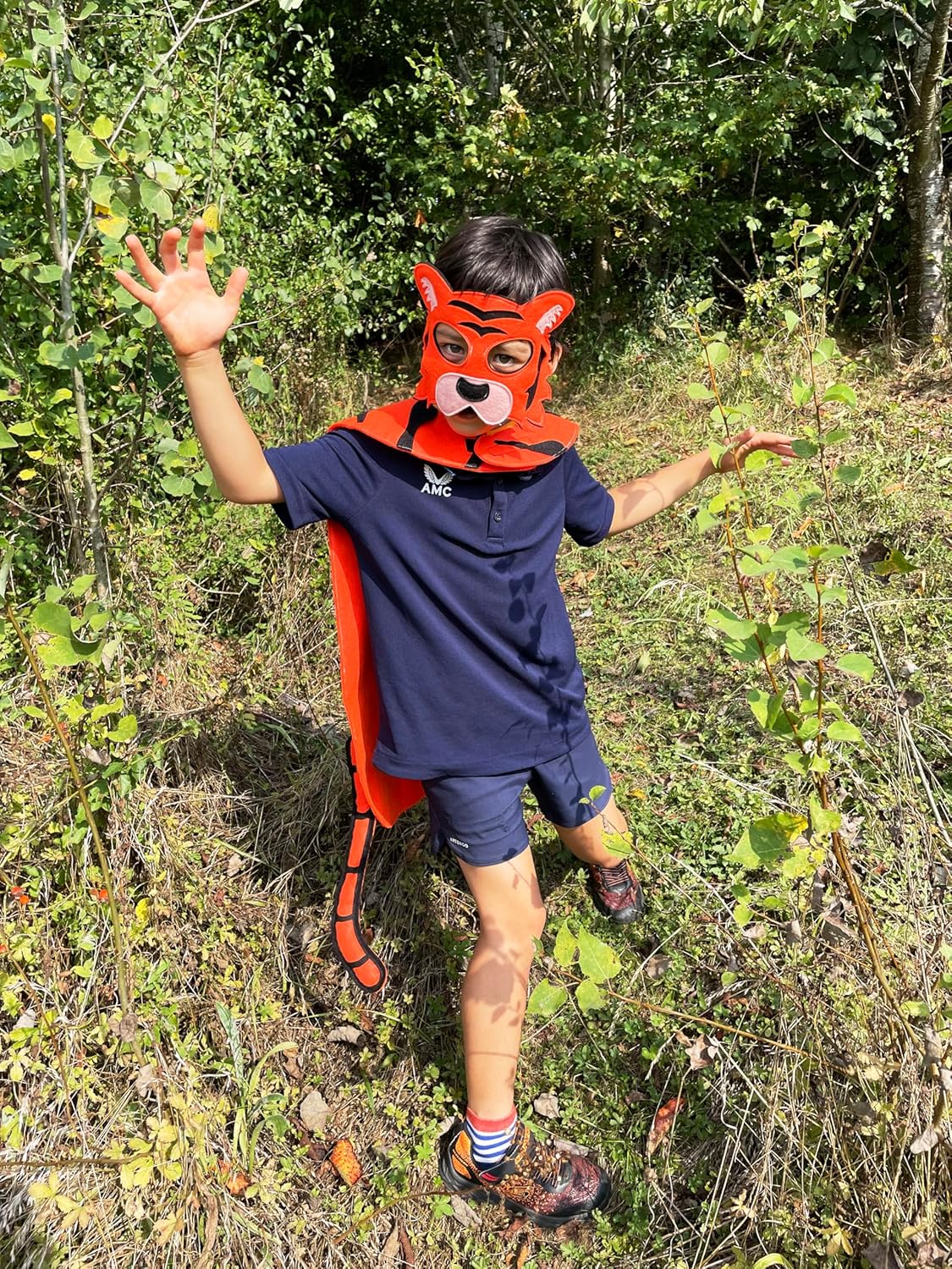 ZAC HOME World Book Day Animal Jungle Animal Costume Tiger Costume Mask and Cape for Age 3-12