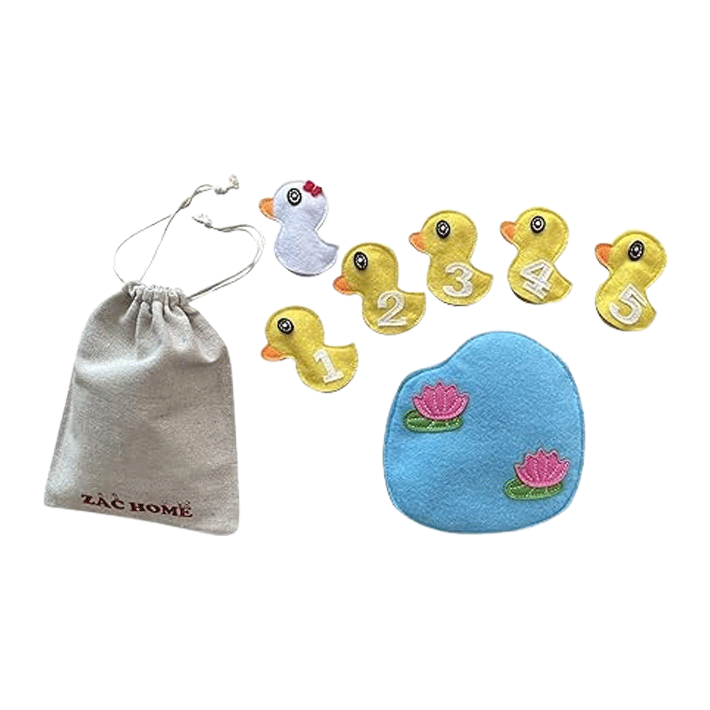 5 Little Ducks Nursery Rhyme Finger Puppet