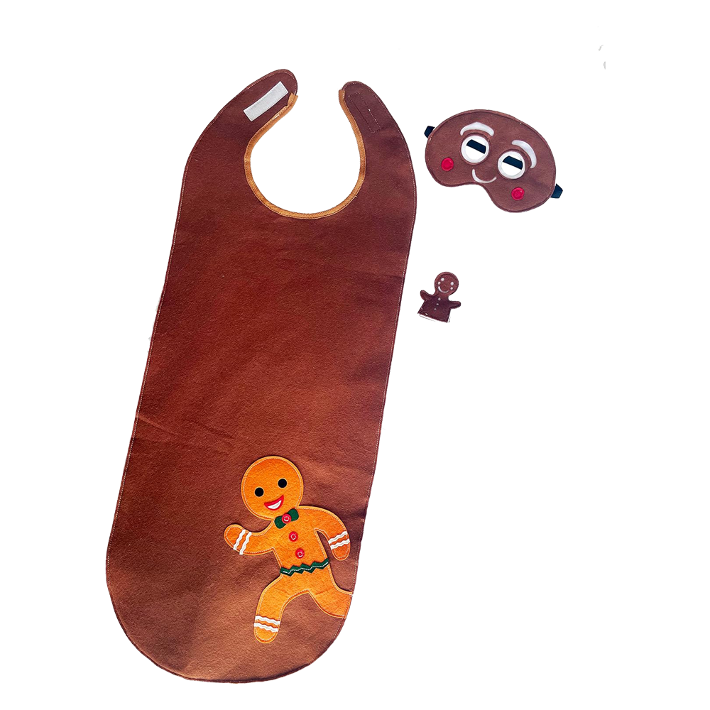 ZAC HOME World Book Day Ginger Bread Man Costume for 3-12 year old