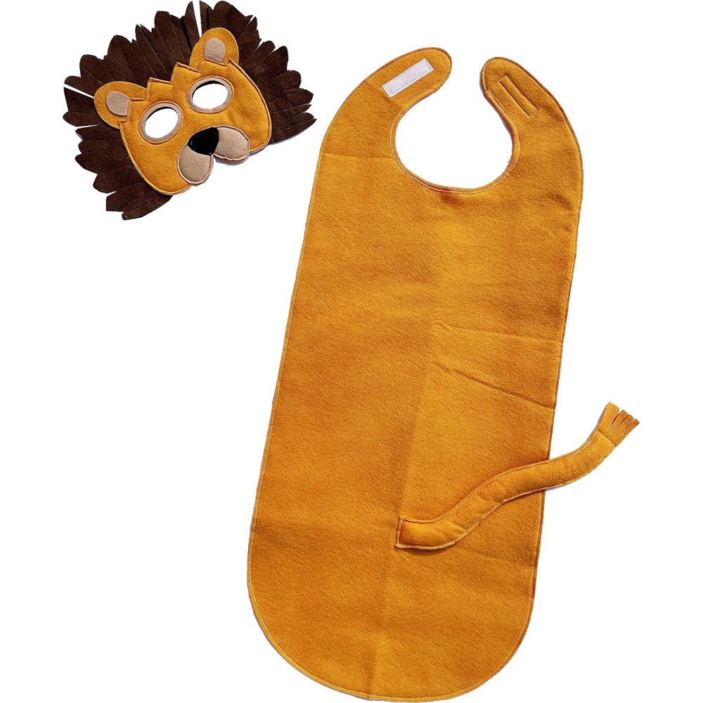ZAC HOME World Book Day Animal Costume Lion Costume Dress Up Outfit 3-8years