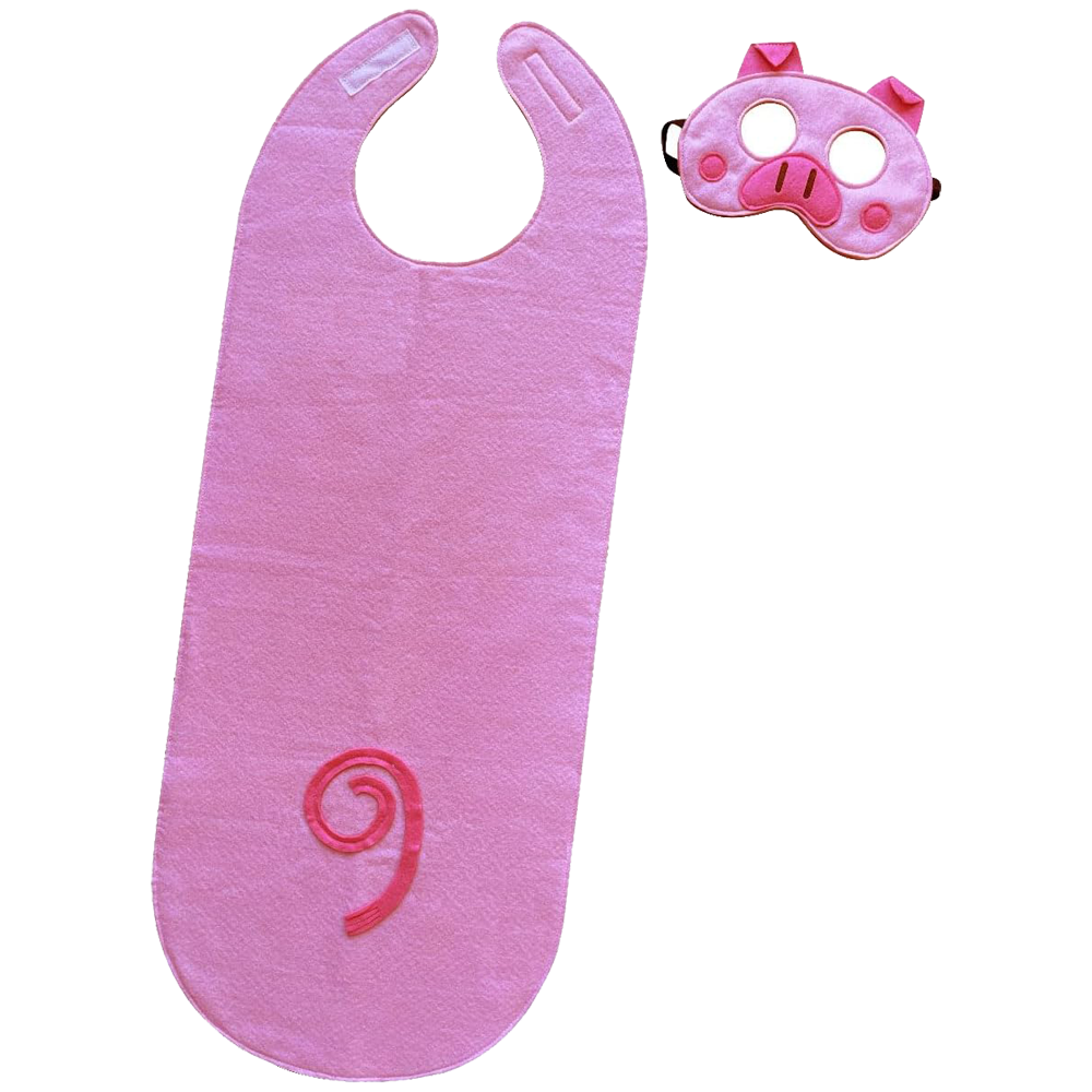 ZAC HOME World Book Day Animal Costume Piggy Pig Costume Dress Up Outfit for Age 3-12