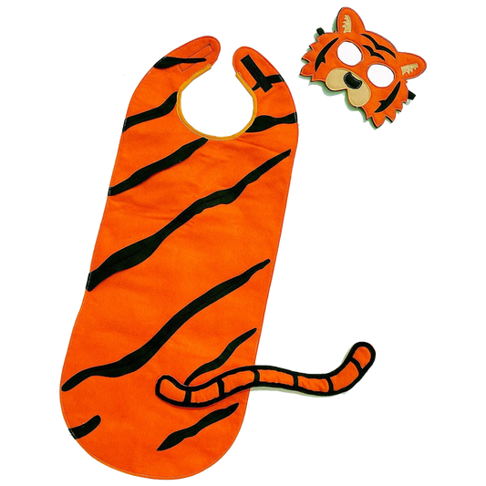 ZAC HOME World Book Day Animal Jungle Animal Costume Tiger Costume Mask and Cape for Age 3-12