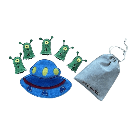 5 Little Men in the Flying Saucer Nursery Rhyme Storytelling Educational Finger Puppet