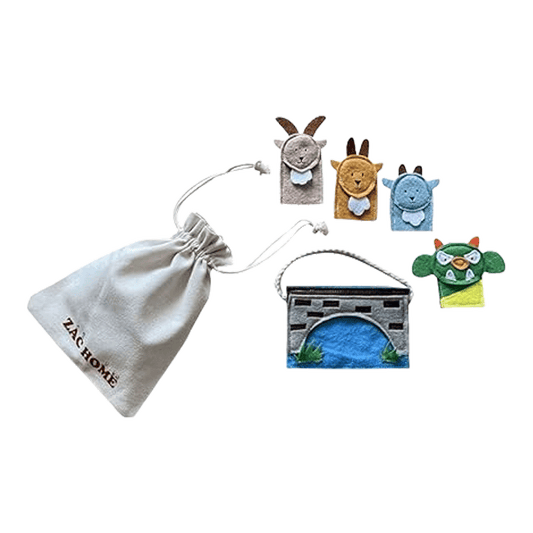 Children's Finger Puppets Set, Billy Goat Gruff Finger Puppets Set for Kids