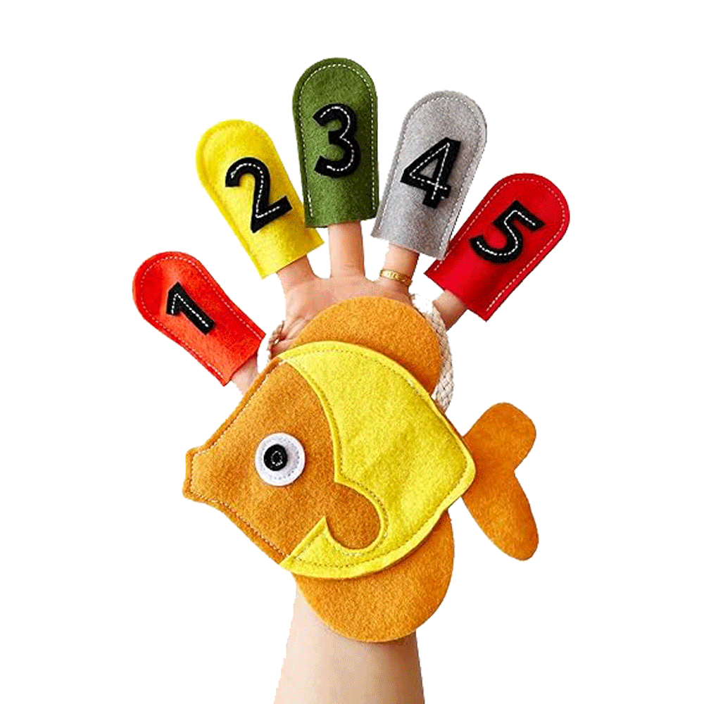 1,2,3,4,5 Once I Caught A Fish Alive! Number Counting Finger Puppet Set for Kids