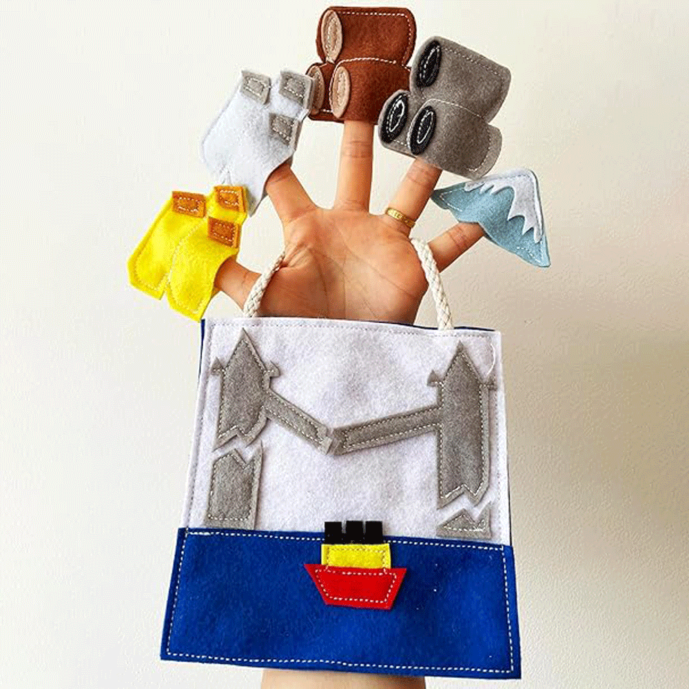 London Bridge is Falling Down Nursery Rhyme Sing Along Finger Puppet Set
