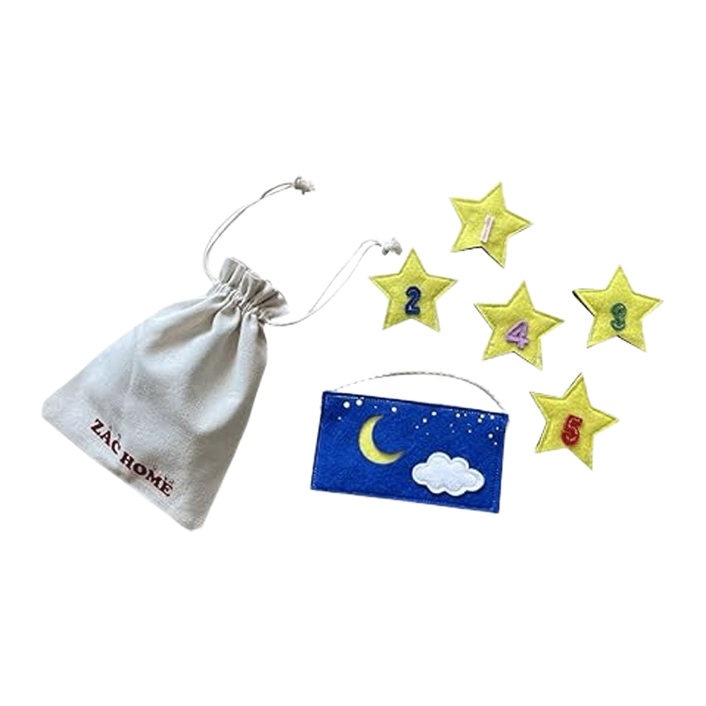 Nursery Rhyme "Twinkle Twinkle Little Star" Finger Puppet with Numbers 1-5 at the back – Fun and Educational Counting Toy for Toddlers and Preschoolers…