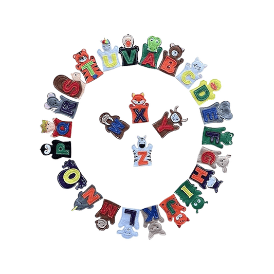 26 Alphabet Finger Puppets Set for Toddlers, Preschoolers, Kindergarten Children
